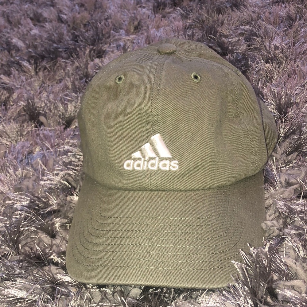 Olive green adidas baseball hat